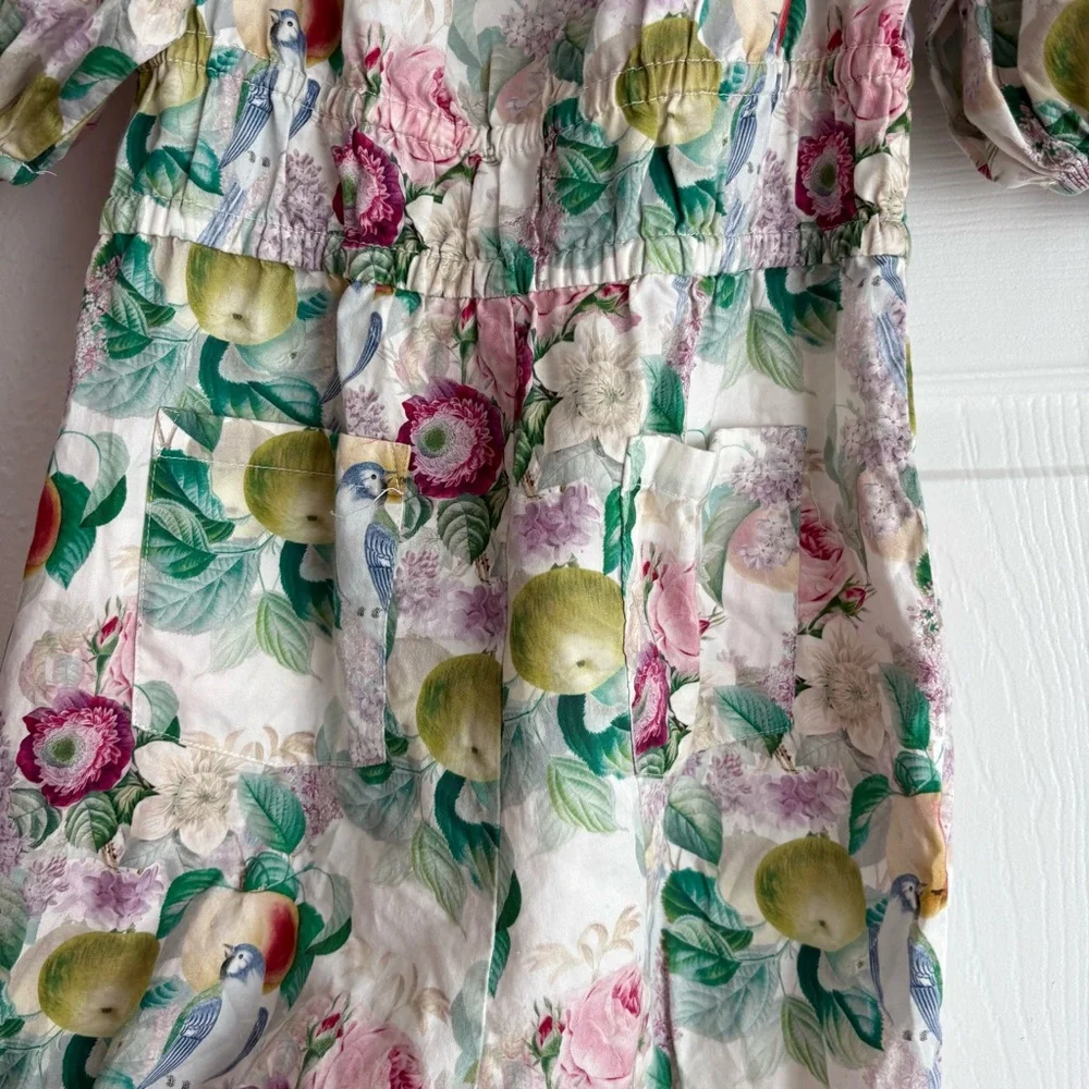 Gingersnaps girls whimsical fruit floral bird bubble romper jumper playsuit